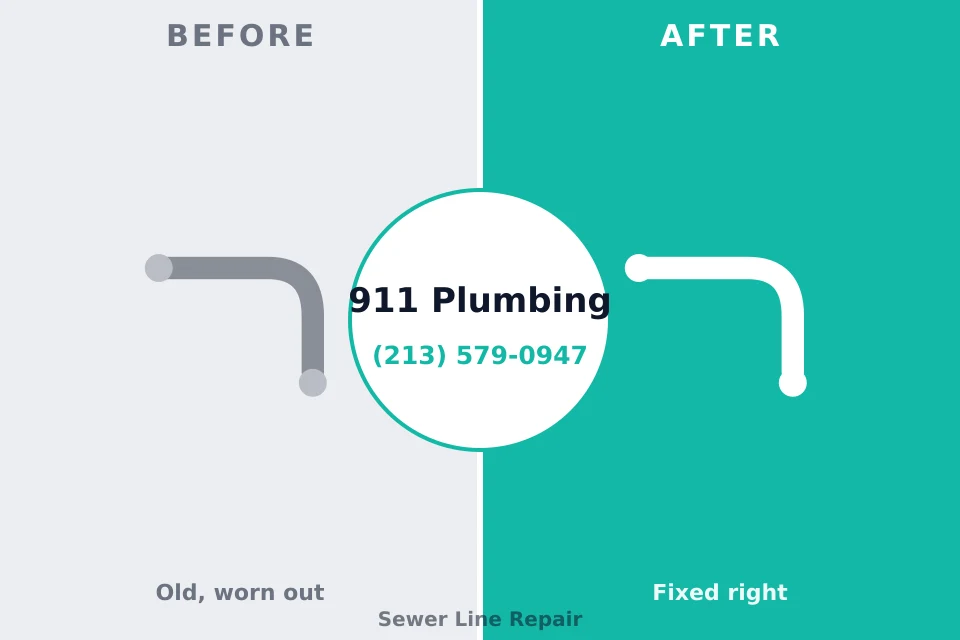 Before and after: plumbing repair Washington Terrace, UT